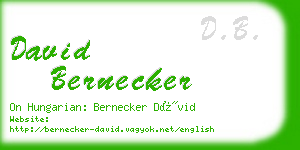 david bernecker business card